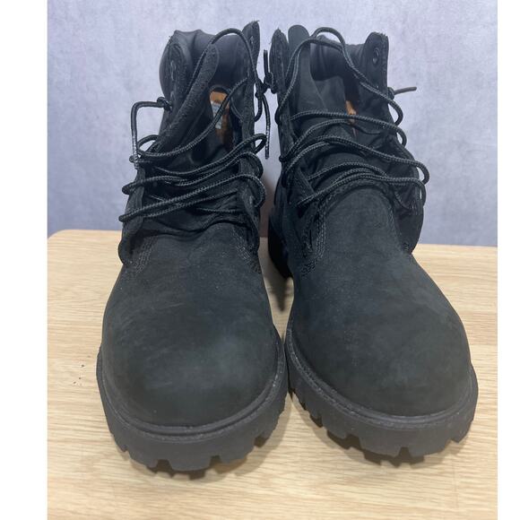 Timberland 6" Premium Waterproof Boots Black Nubuck Size 5 M/M Juniors 012907 - Picture 2 of 11